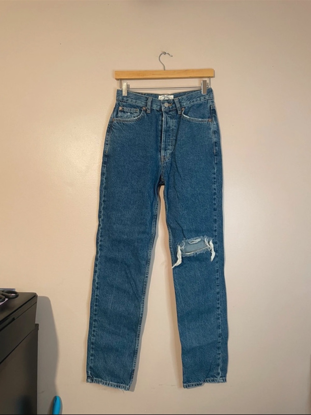 We the Free denim jeans size 25 distressed button fly high rise